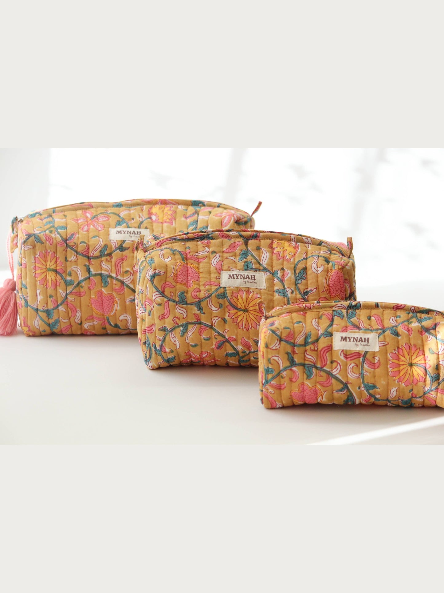 Henna vines print travel/makeup/organizer/bag-Set of 3