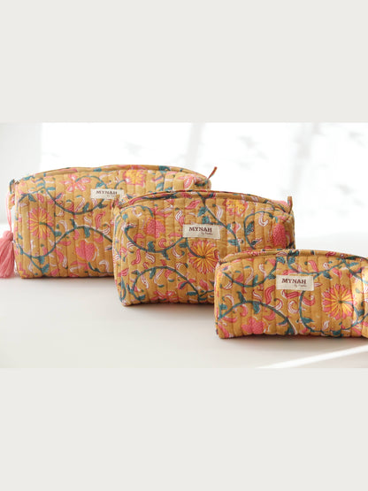 Henna vines print travel/makeup/organizer/bag-Set of 3