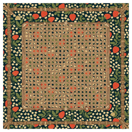 Strawberry Print Mahjong Table Mat 31.5*31.5
