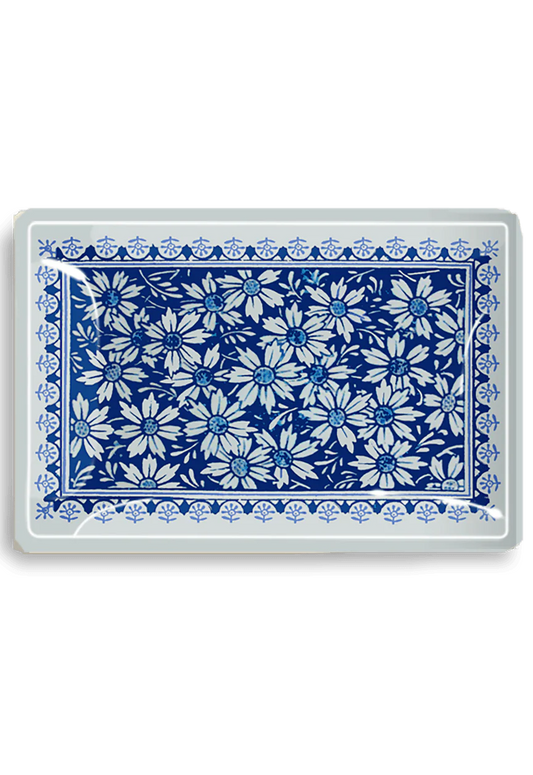 Vintage Playing Card Backside Decoupage Glass Tray