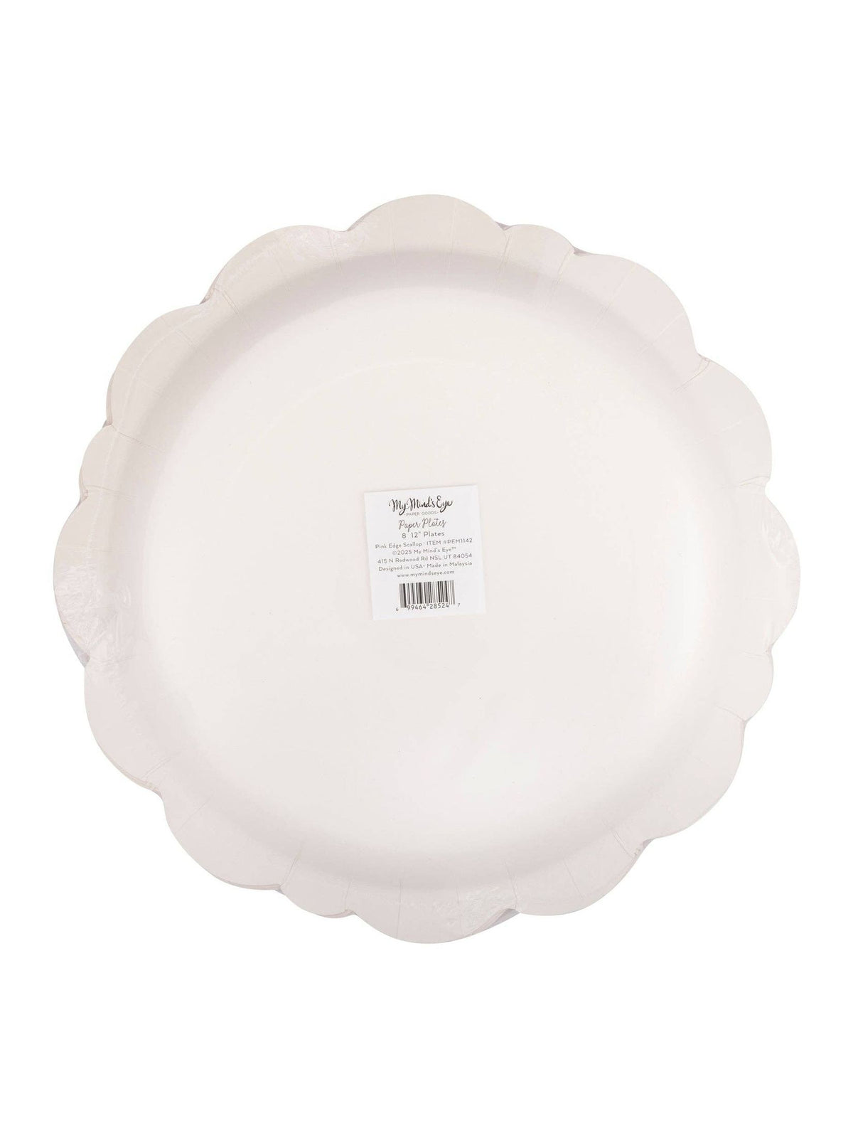 PEM1142 - Pembroke Pink Edge Scallop 12" Plate