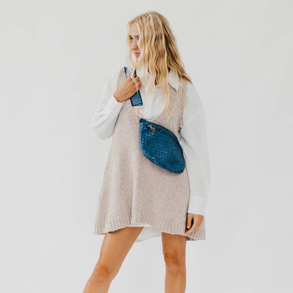 Westlyn Woven Bum Bag: Denim Blue