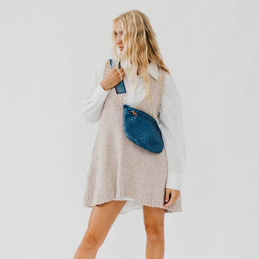 Westlyn Woven Bum Bag: Denim Blue
