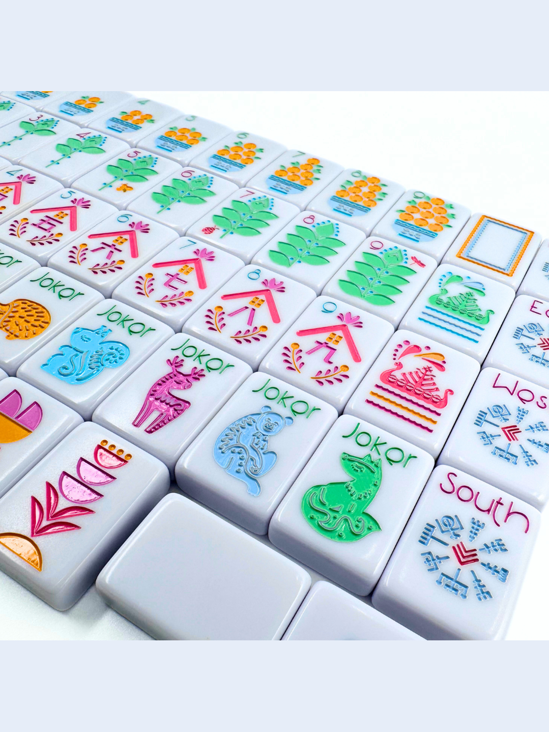 THE SCANDINAVIAN FOLK ART SERIES | Mahjong Tiles with Nordic Style