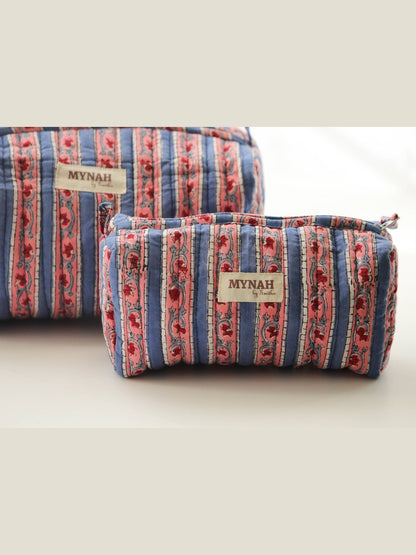 Nantucket stripes print travel/makeup/organizer/bag-Set of 3