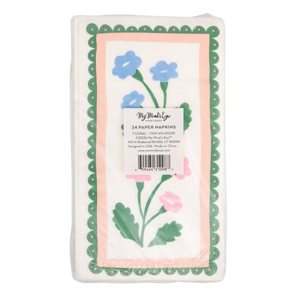FLR1239 - Floral Border Dinner Napkin