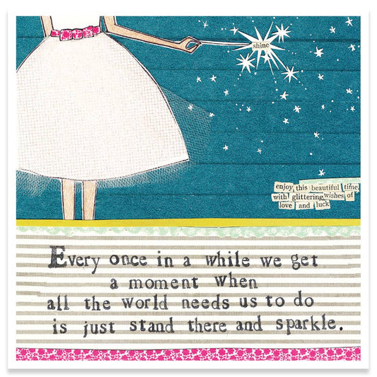 STAND AND SPARKLE | CURLY GIRL CONGRATULATIONS CARD: None