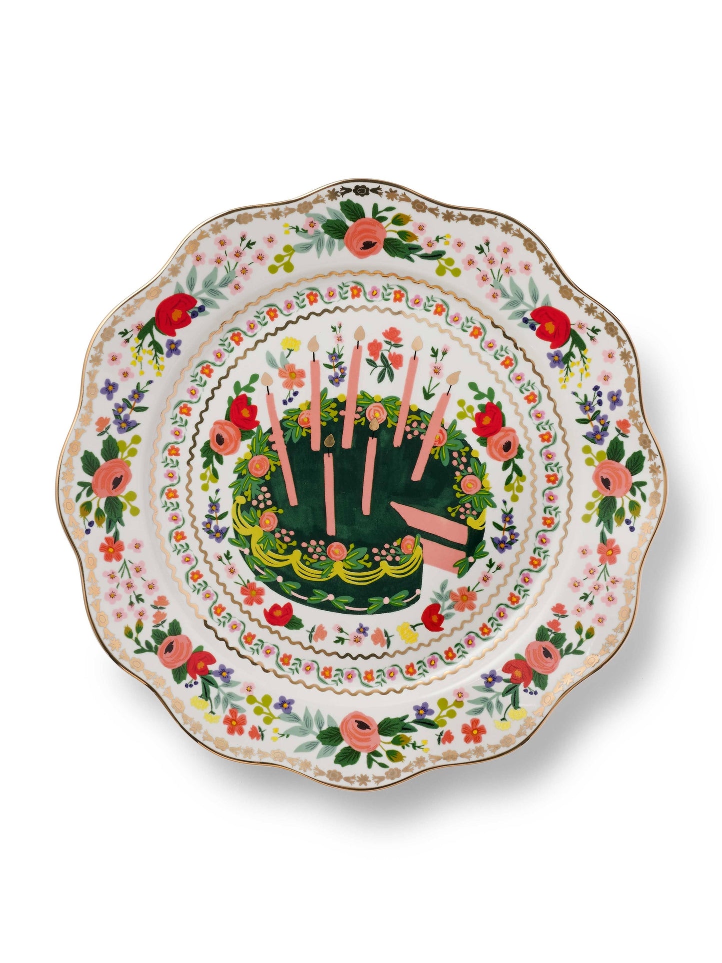 Floral Cake Celebration Plate