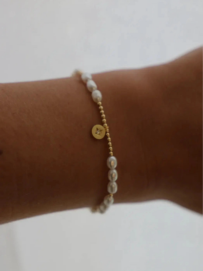 PEARL STAR CHARM BRACELET