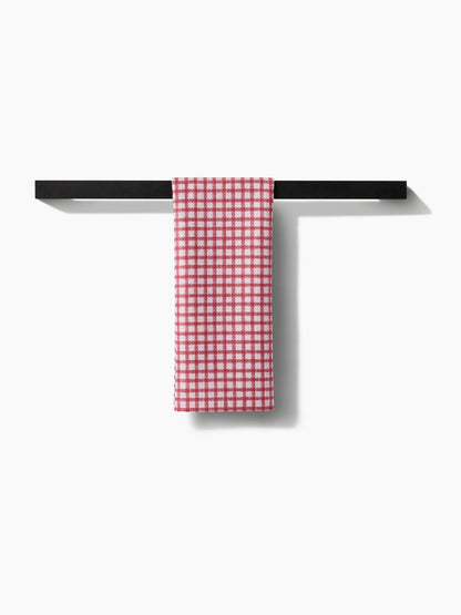 Fireside Plaid Red Tea Towel