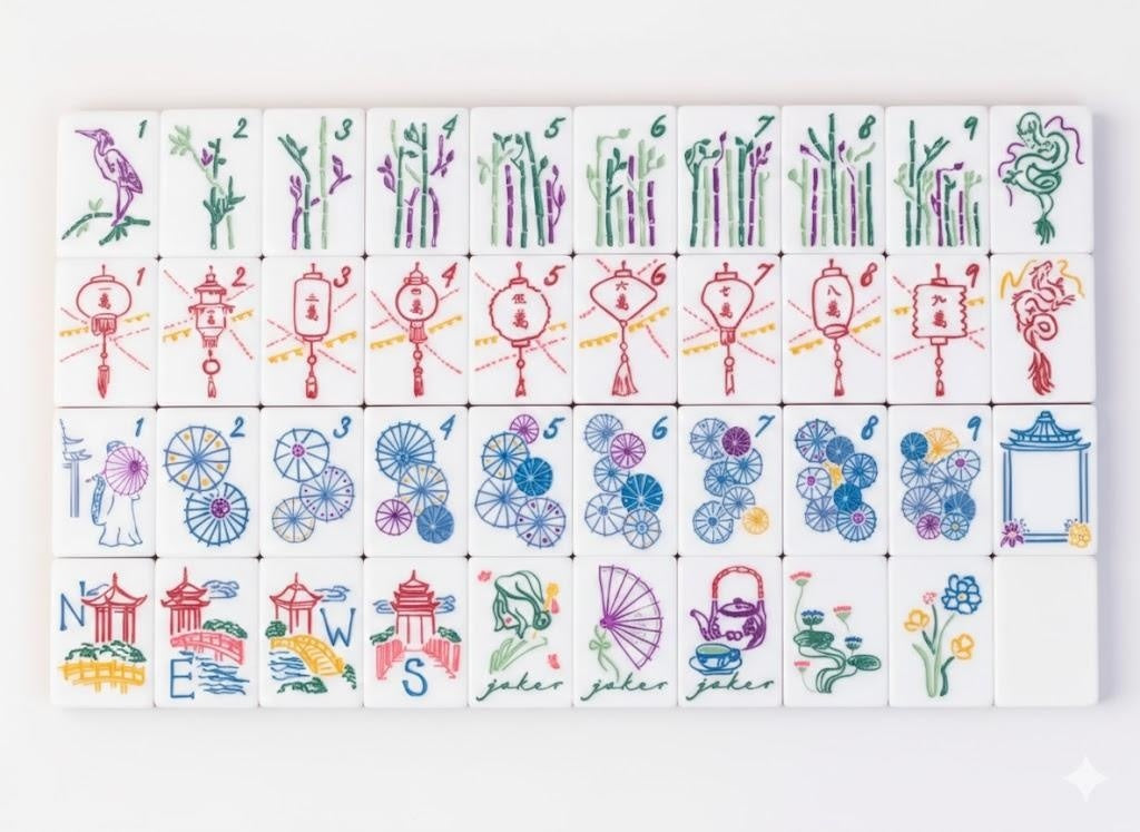 Premium Jade Green 3-Layer Acrylic American Mahjong Set 160 Tiles