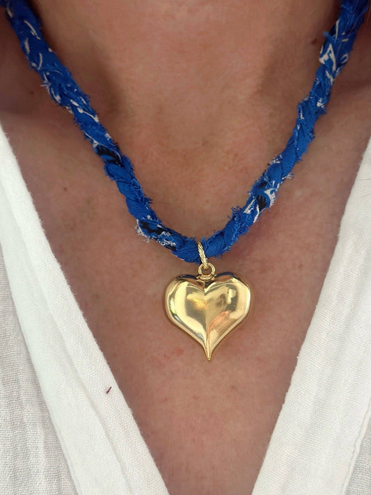 Gameday Love Bandana Necklace: Blue