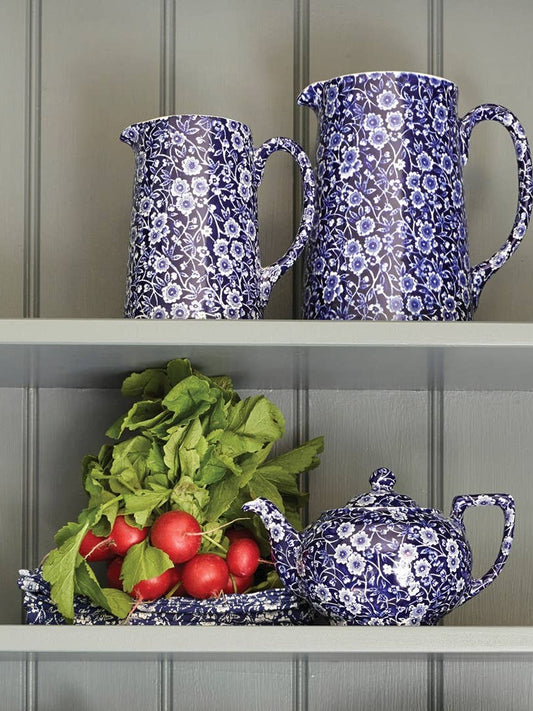 Blue Calico Large Tankard Jug