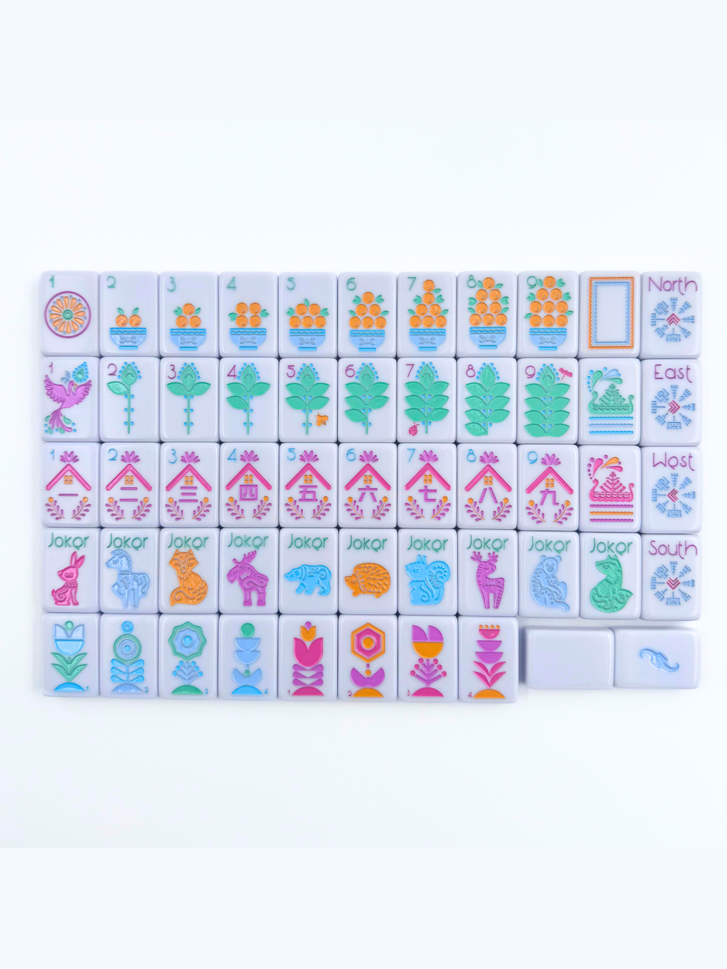 THE SCANDINAVIAN FOLK ART SERIES | Mahjong Tiles with Nordic Style
