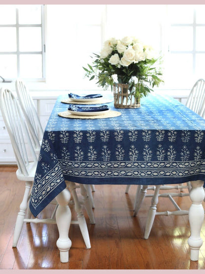 Tablecloth Lawrence Indigo: 60x60