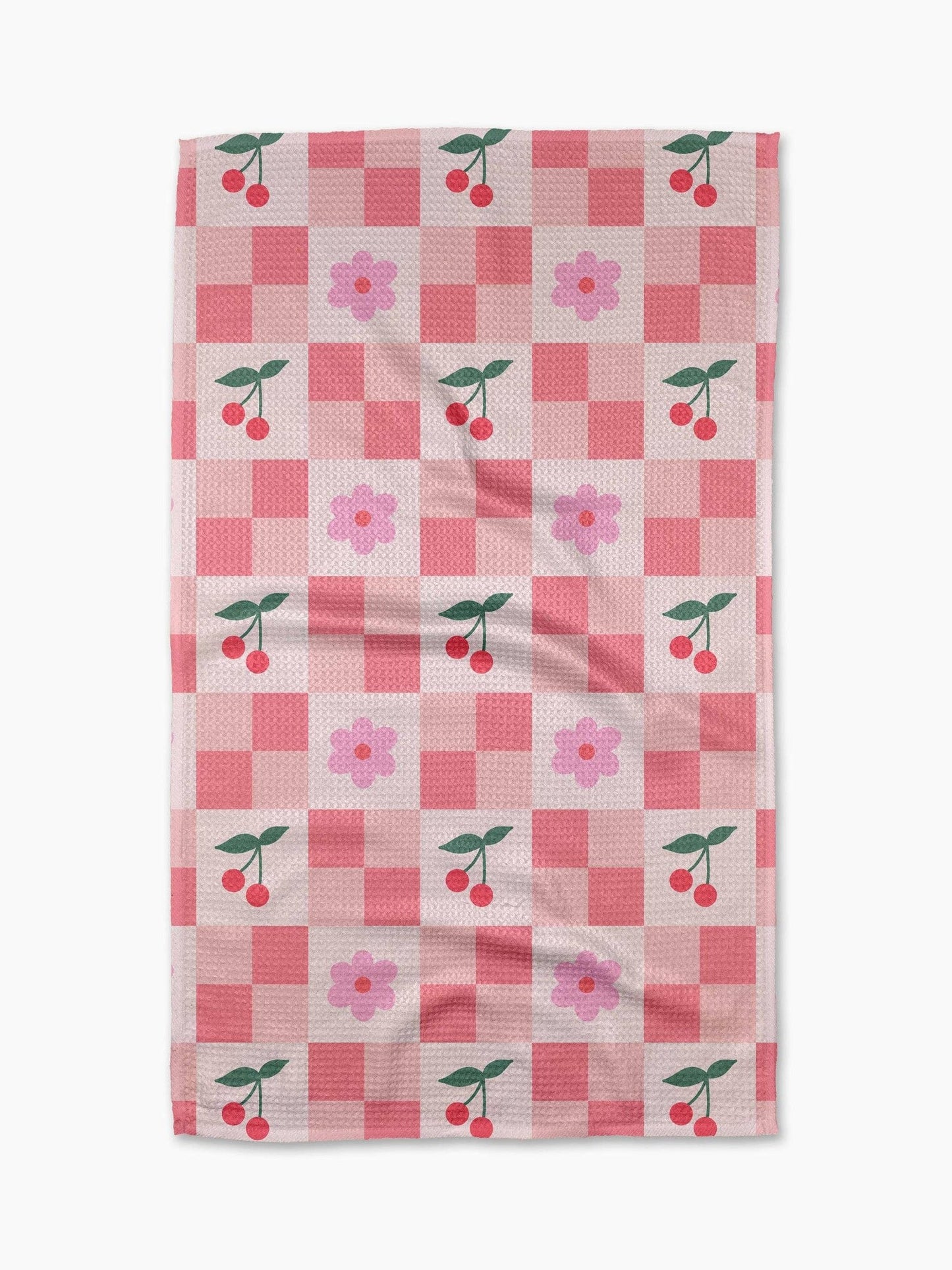 Floral and Cherries Tea Towel