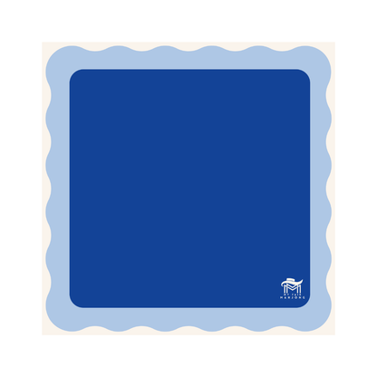 MAHJONG MAT  |  Color Wave  |  31" x 31": Blue Center- Green Scallop