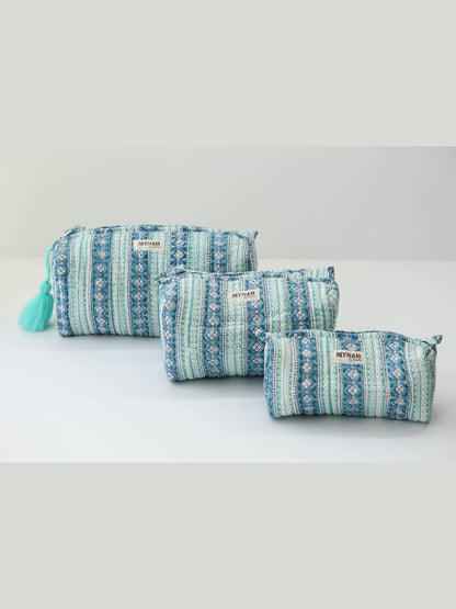 Moroccan stripes travel/make up/organizer/bag-Set of 3