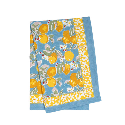 Citron Blue & Yellow Tea Towel 20x30