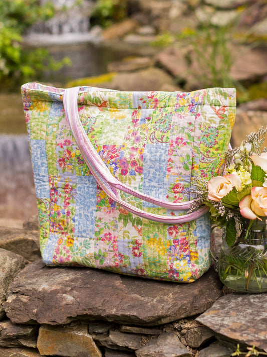Garden Collage Tote - Pastel