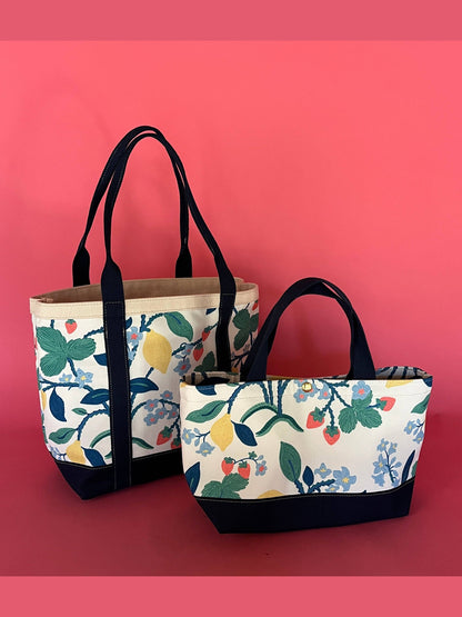 Strawberry Hill Canvas Tote Bag, Large/Small: Small