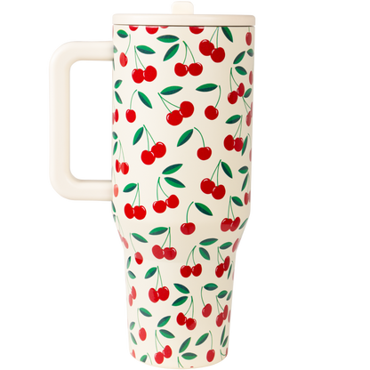 HydroJug Cherries 40 oz Traveler Tumbler