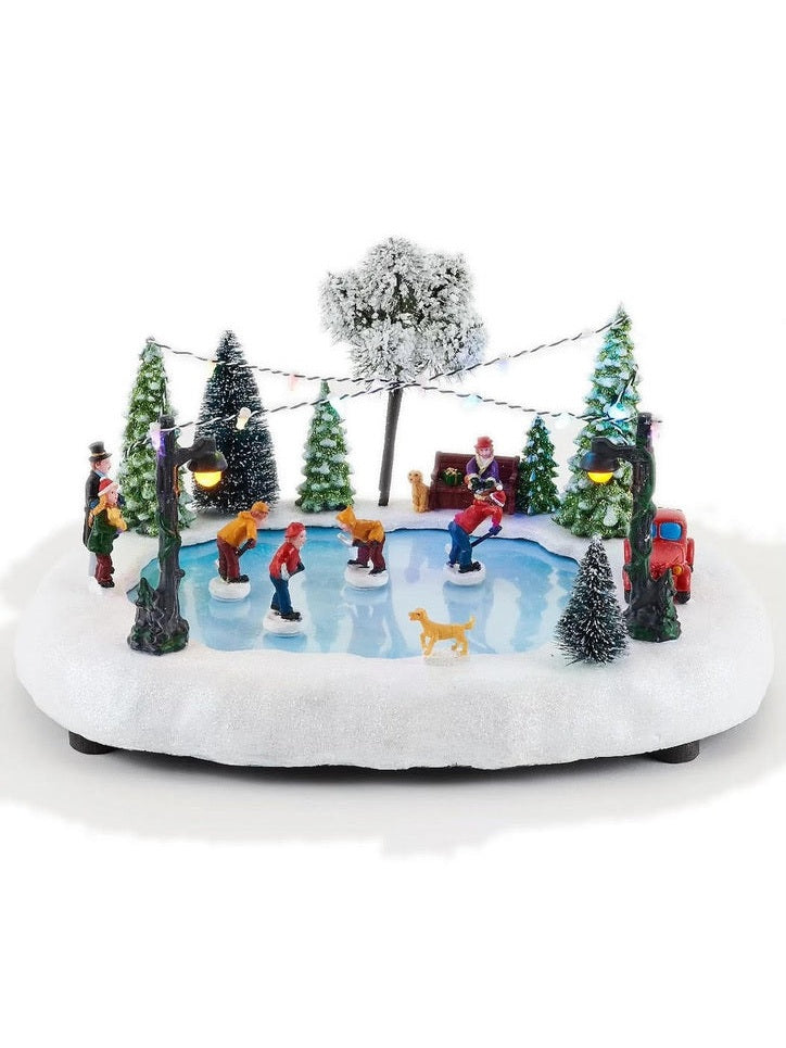Magical Lighted Skating Scene