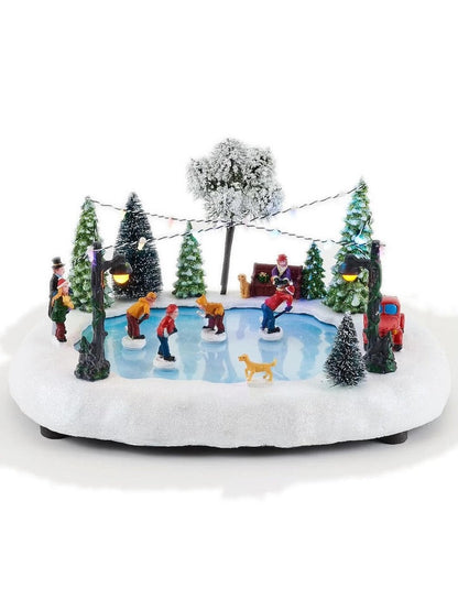 Magical Lighted Skating Scene