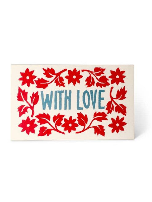 Pack of Leaves and Stars Gift Cards Red and Blue