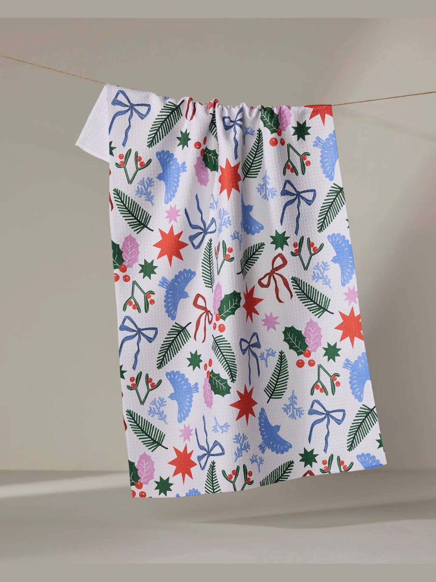 Christmas Garden Party Tea Towel