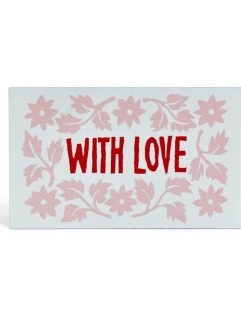 Pack of Leaves and Stars Gift Cards Pale Pink and Red