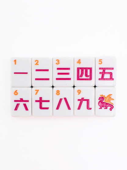 MINI TRAVEL MAHJONG Tile Set |  Mini Anywhere Series  |  White