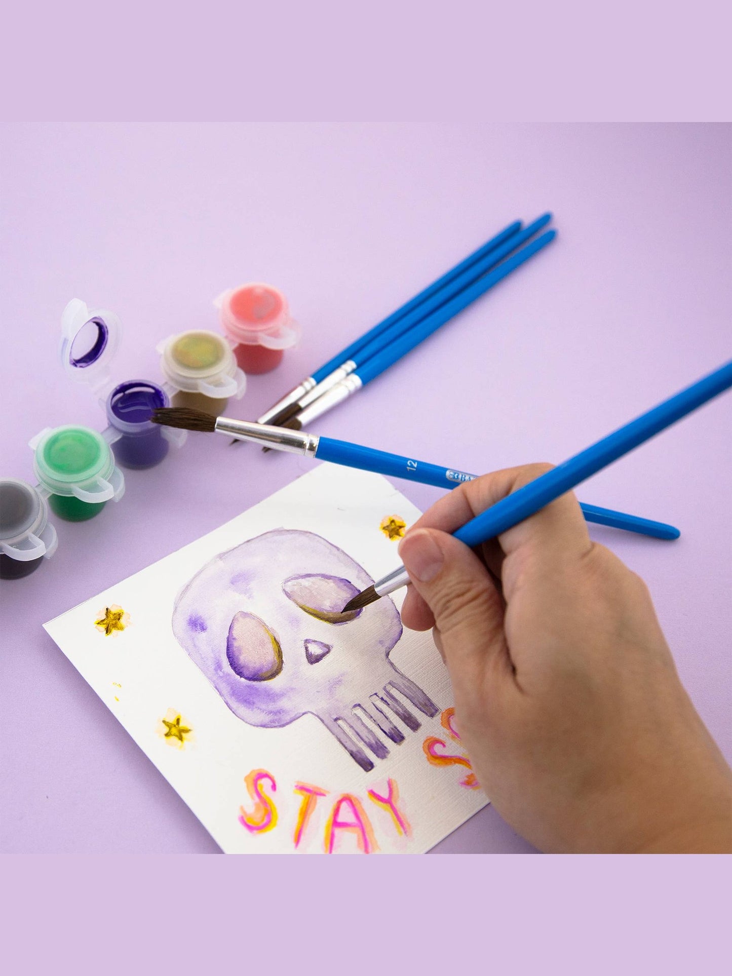 Paint Brush Round Natural Hair (5/Pack)