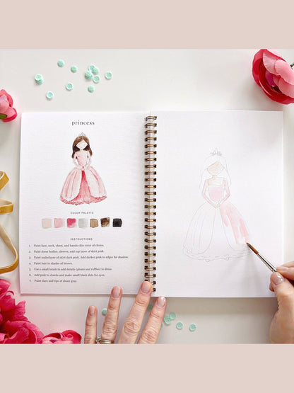 Fairytale watercolor workbook