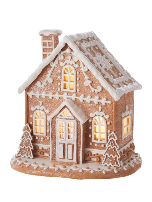 12" Lighted Gingerbread House