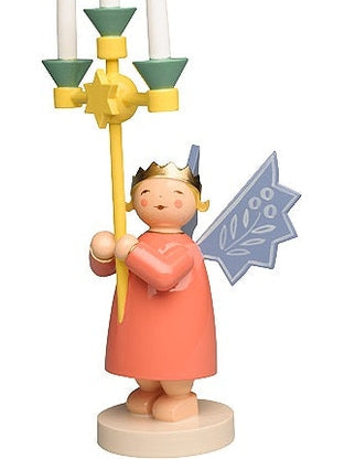 German Angel wearing crown with candleabra
