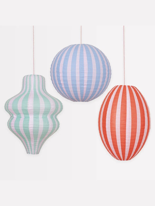 Meri Meri Stripy 3 Lanterns