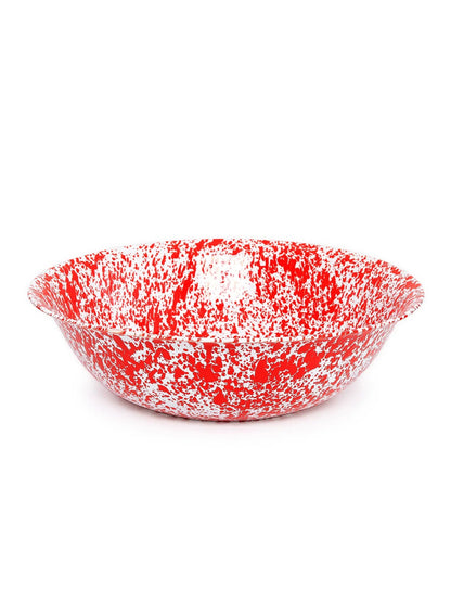 Splatter Enamelware XL Benson Basin: Red Swirl