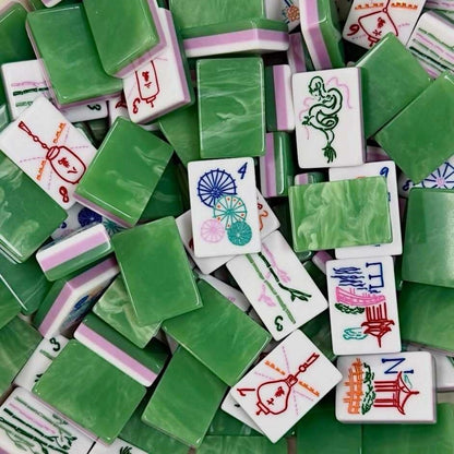 Premium Jade Green 3-Layer Acrylic American Mahjong Set 160 Tiles