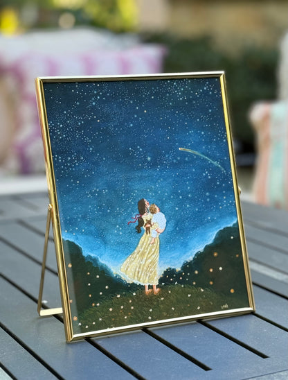 Gold Framed "Second Star to the Right" Print: 8x10