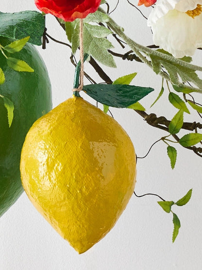 Paper Mache Lemon 10"