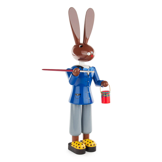 German Rabbit Painter in Blue
