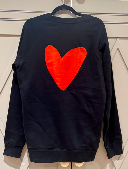 Navy Heart Sweatshirt