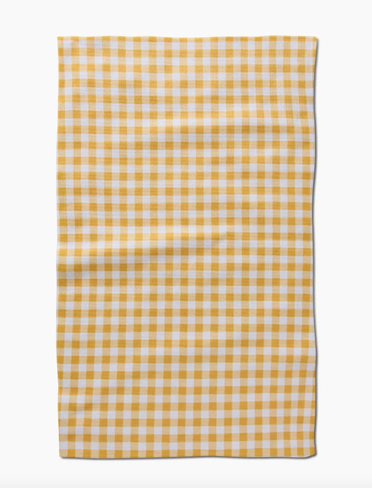Geometry Golden Plaid Luxe Hand Towel