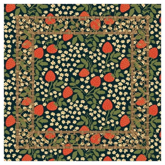 Wild Strawberry Faux Leather Mahjong Mat Foldable Stain Resistant Table Cover
