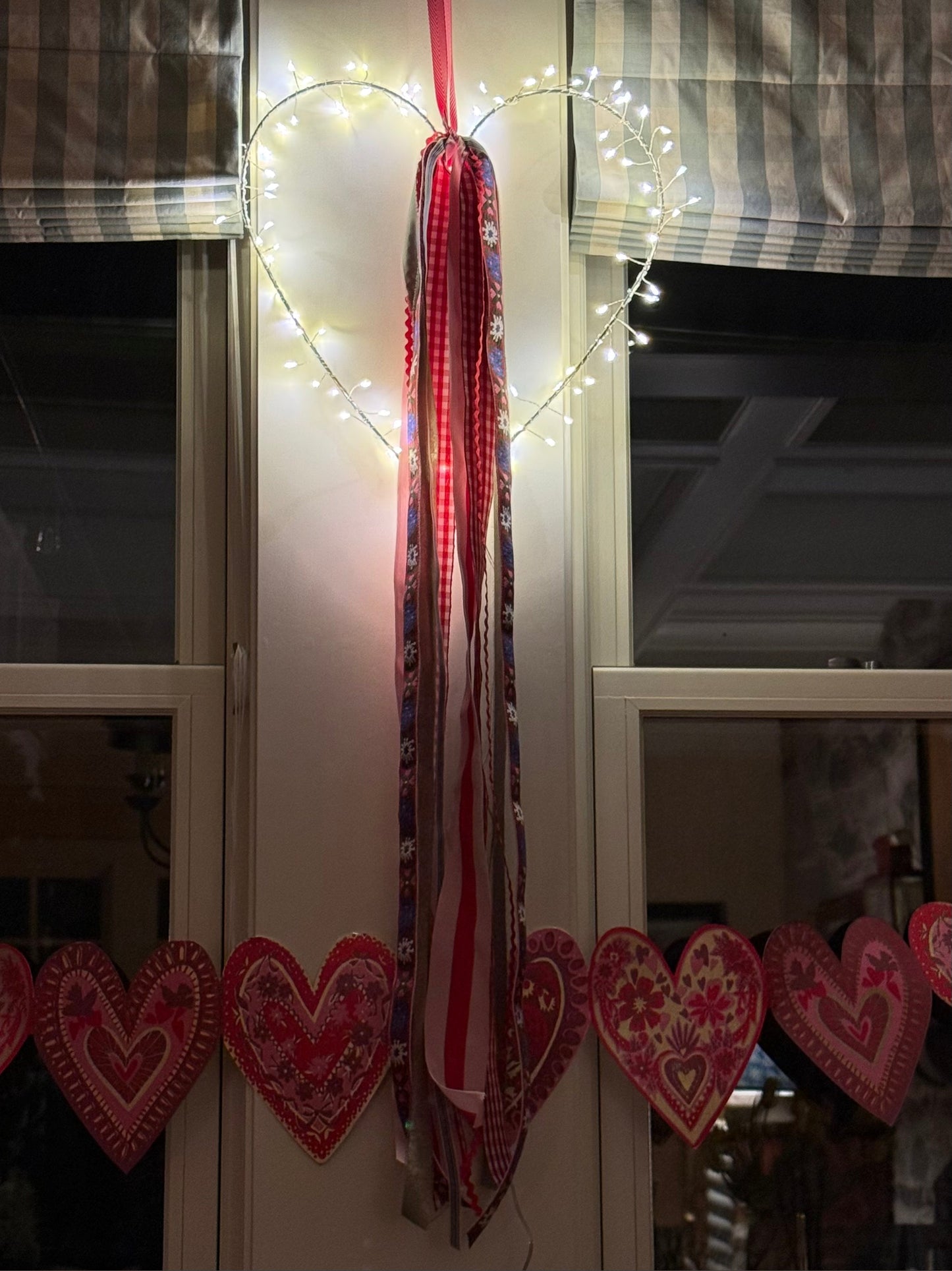 Electric Iron Heart 13.75"H  (red, warm white or flashing option)