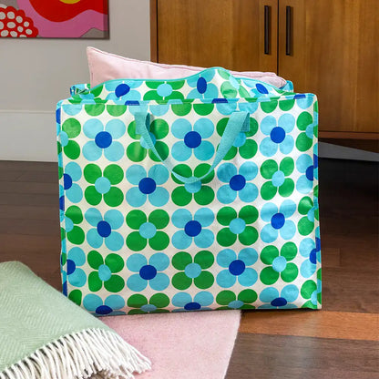 Jumbo Storage Bag: Blue Daisy
