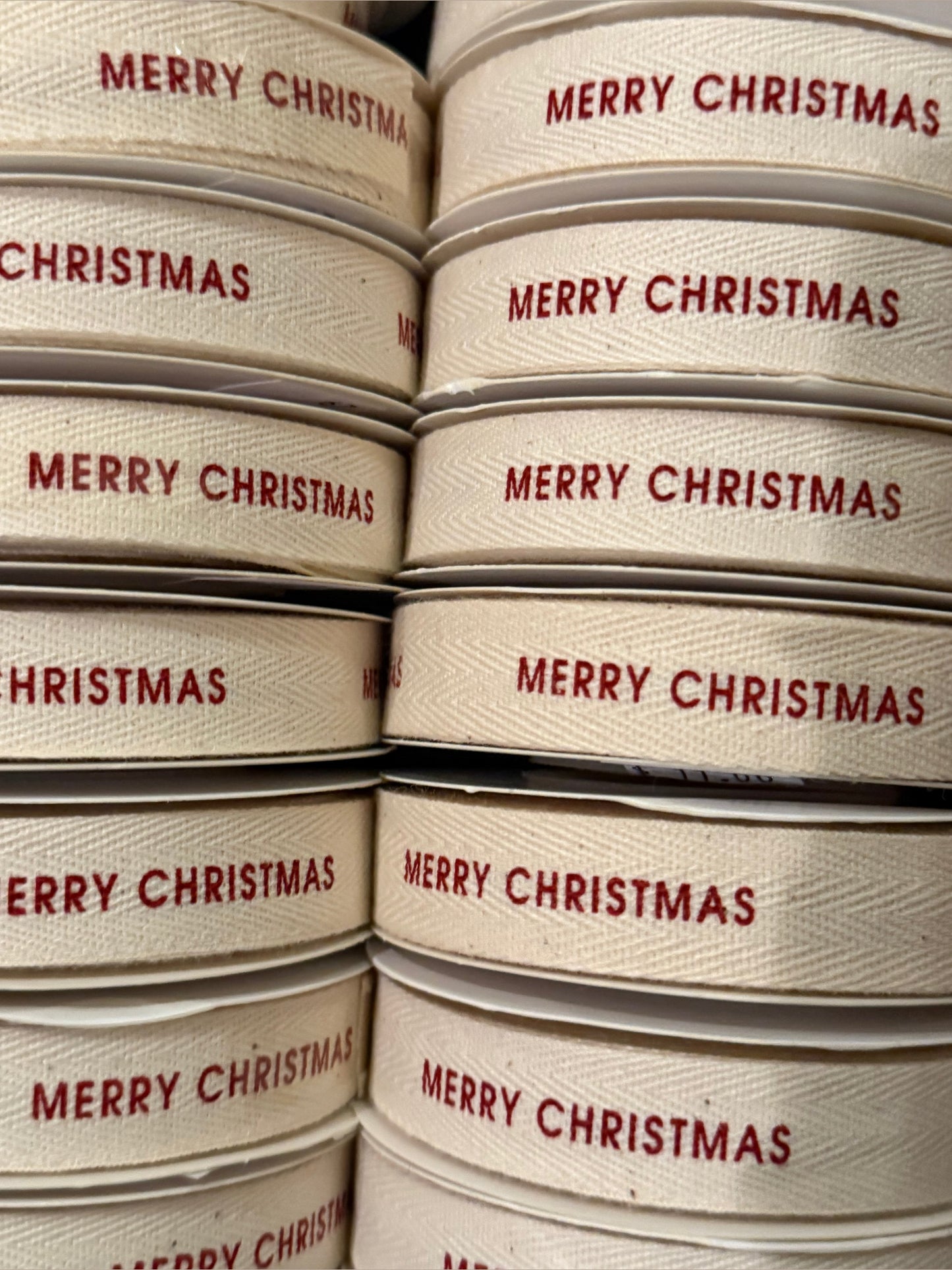 Merry Christmas Ribbon (Scarlet Red) 10yds