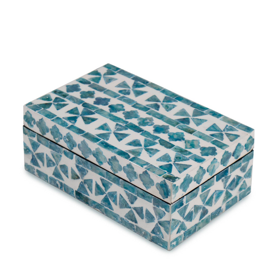 Jewelry Box with Lid Rectangle Treasure Chest Storage Box