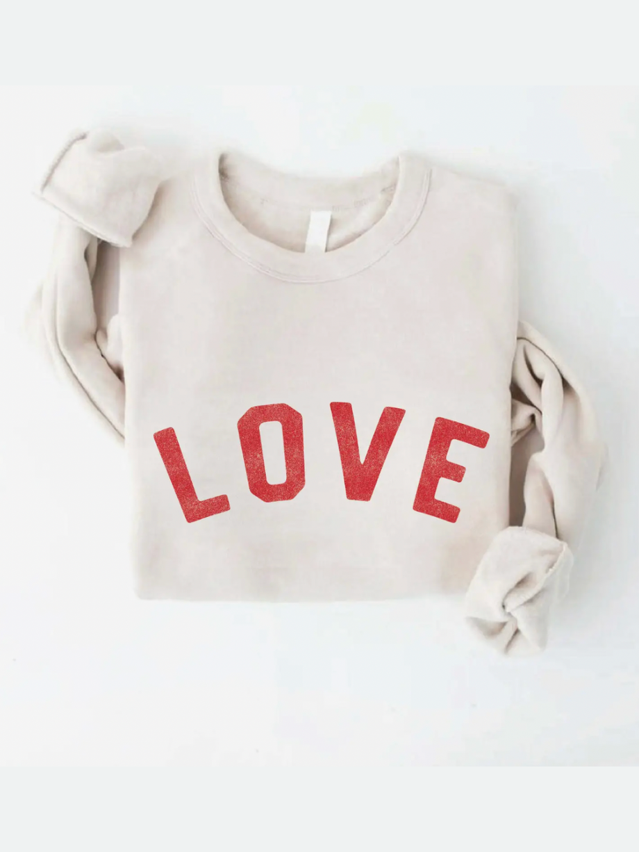 Heather Dust LOVE Graphic Sweatshirt
